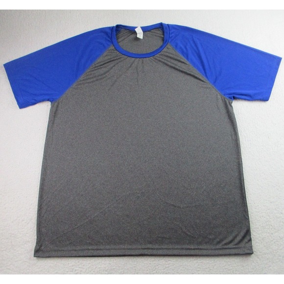 Alo Yoga Shirt Mens‎ XL Blue Gray Performance Athletic Polyester Lightweight Gym - Picture 1 of 7
